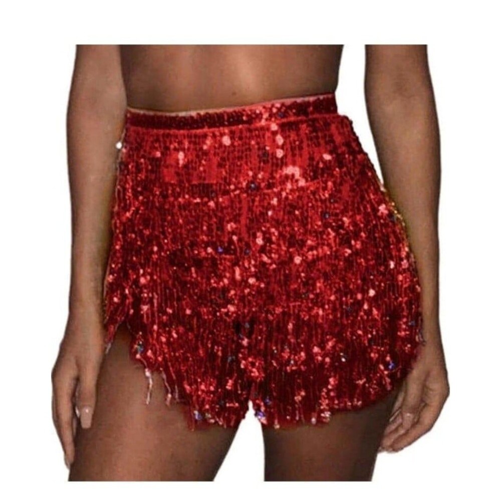Sequin tassel fringe hip skirt